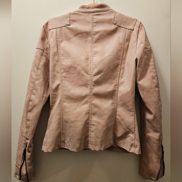 Pink Faux Leather Jacket - Picture 3 of 3